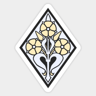 Flowers Inside A Diamond - Pastel Sticker